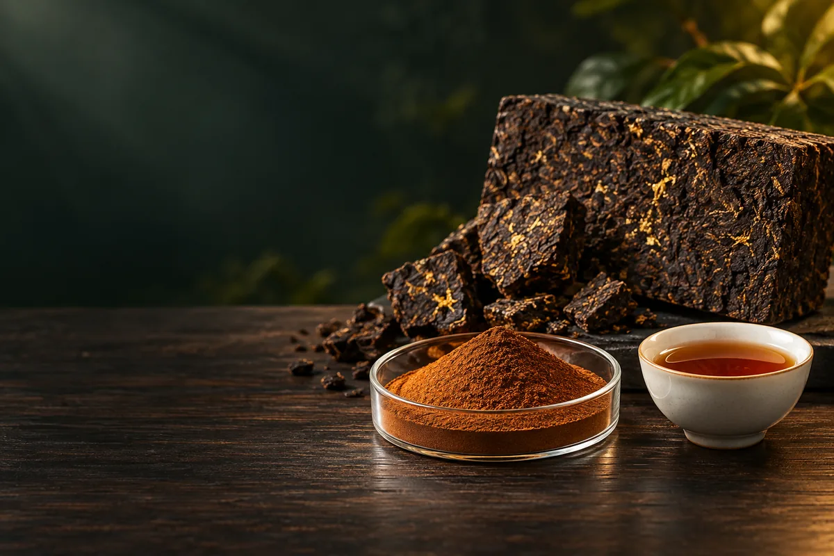 Golden dark tea extract